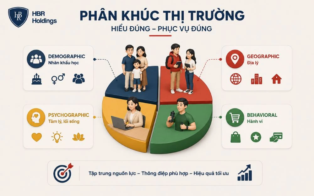 Phân khúc thị trường giúp doanh nghiệp tiếp cận đúng nhóm khách hàng phù hợp.
