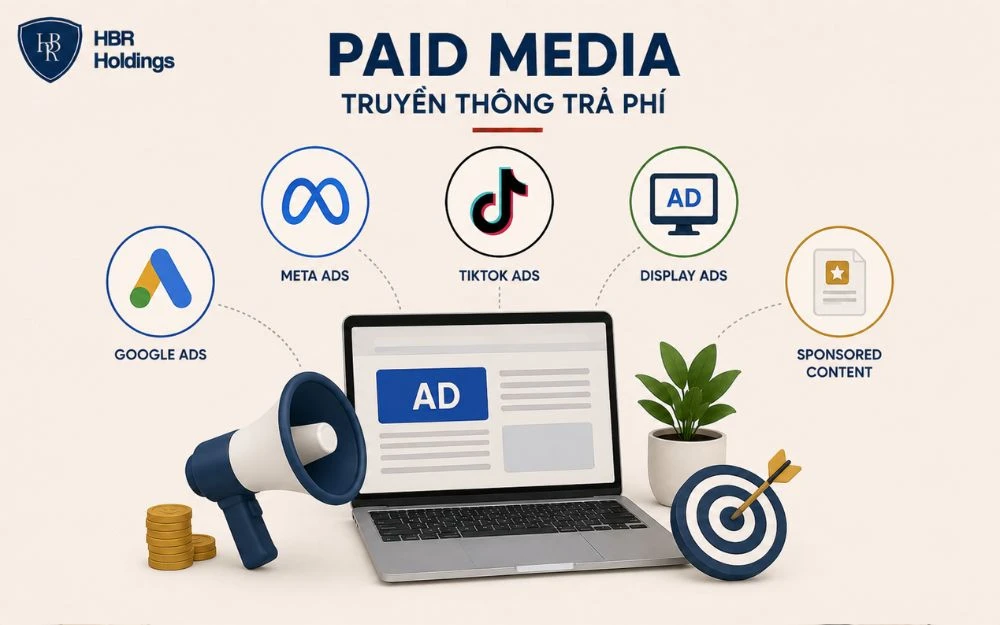Paid Media giúp doanh nghiệp mở rộng tiếp cận khách hàng qua các kênh quảng cáo trả phí.