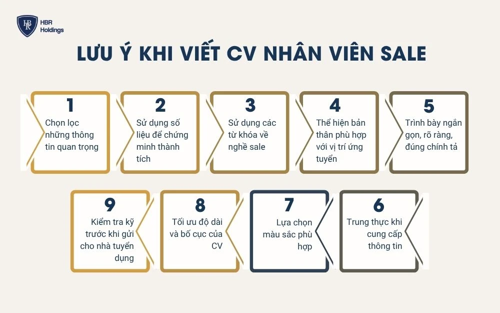 Một số lưu ý khi viết CV nhân viên sale chuẩn ATS