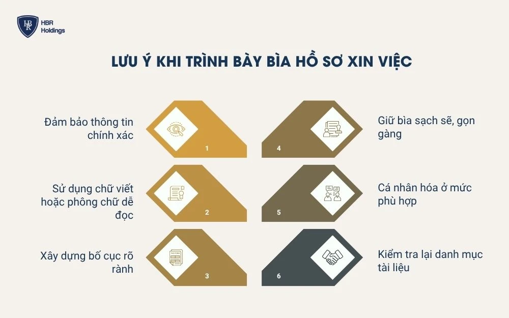 Lưu ý khi trình bày bìa hồ sơ xin việc