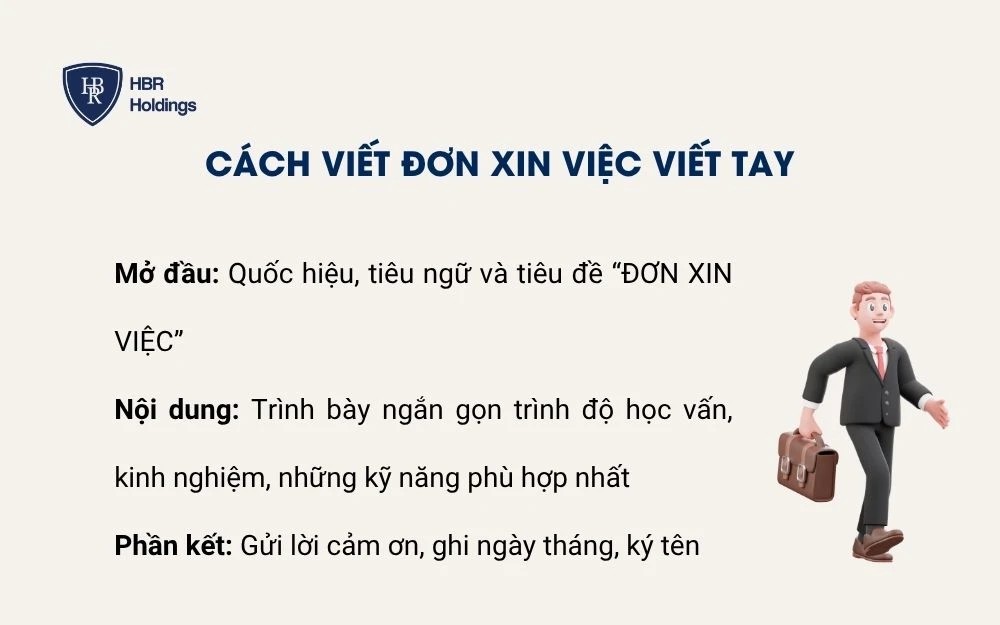 Cách viết đơn xin việc viết tay