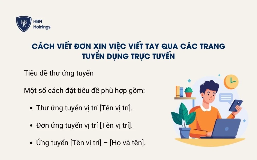 Cách viết đơn xin việc qua các trang tuyển dụng trực tuyến