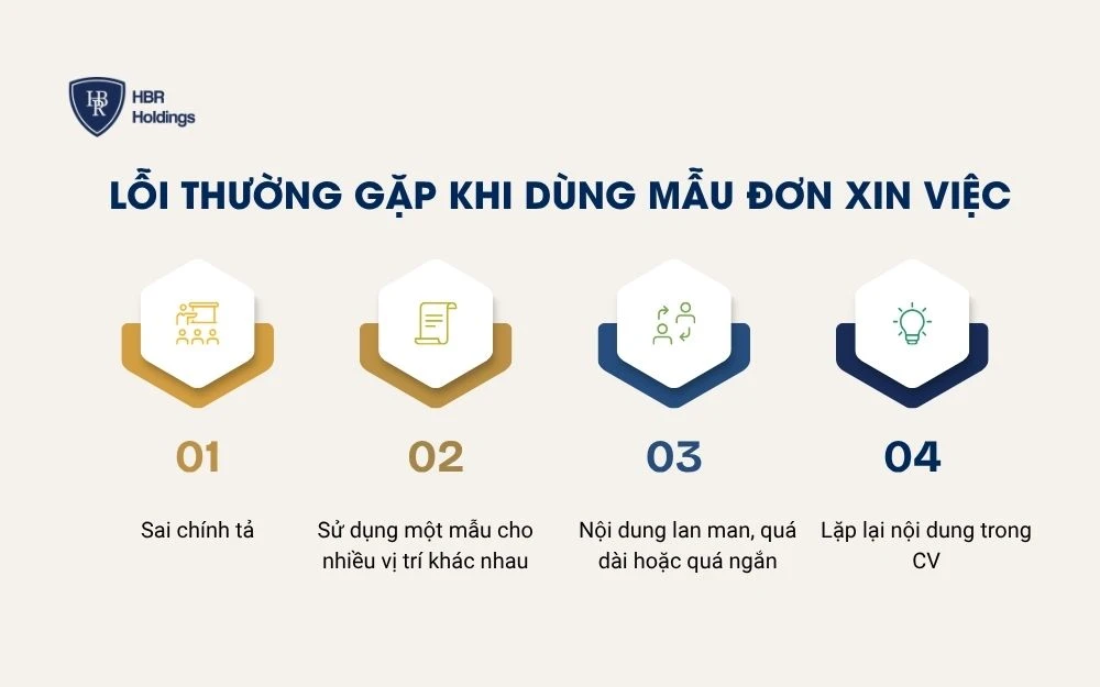 Lỗi thường gặp khi dùng mẫu đơn xin việc