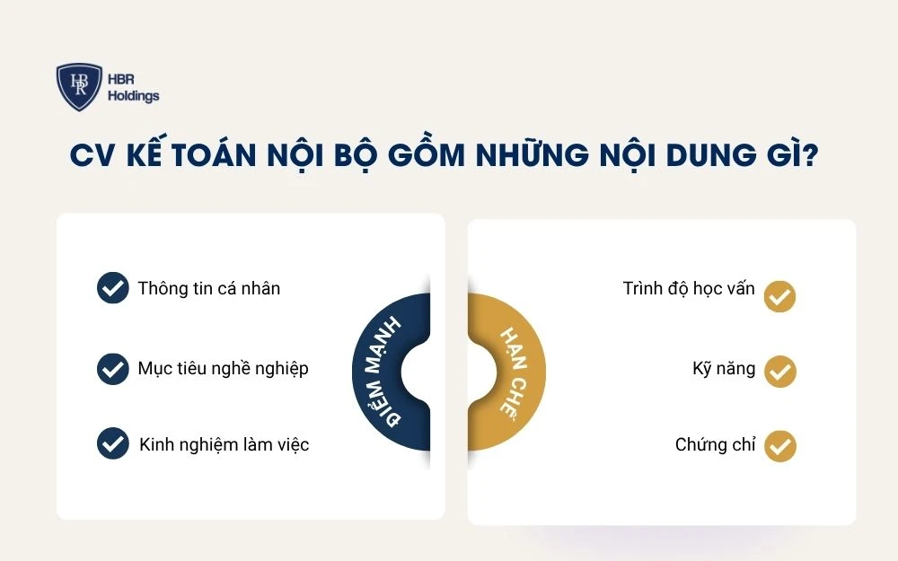 CV kế toán nội bộ gồm những nội dung gì?