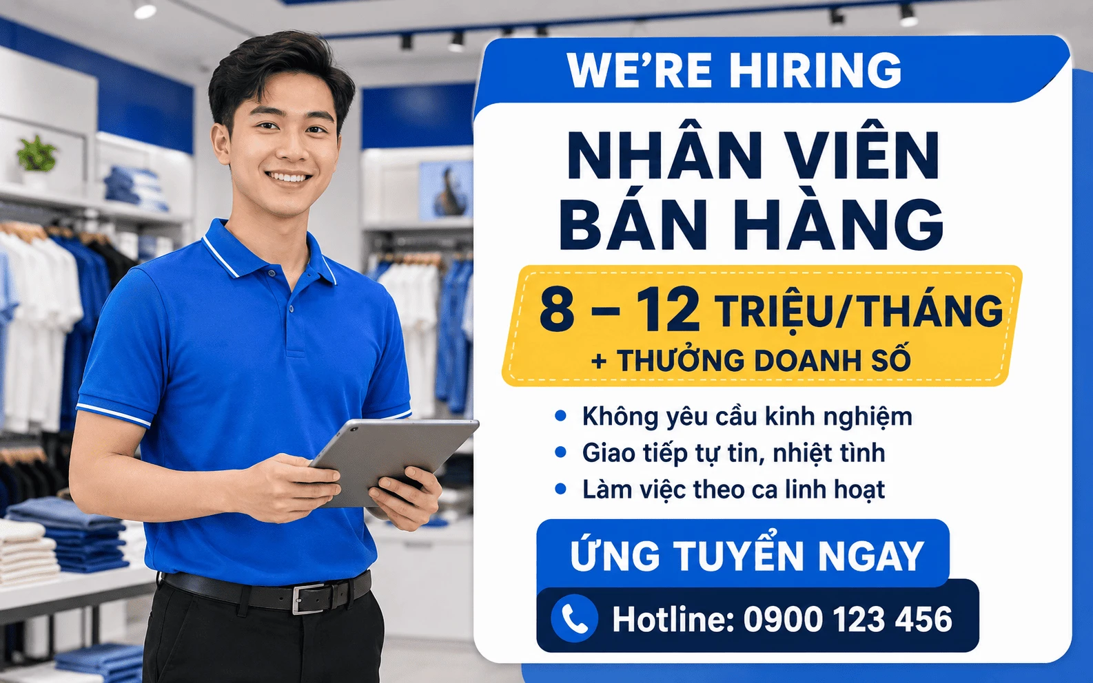 Mẫu đăng bài trên facebook tuyển dụng nhân viên bán hàng